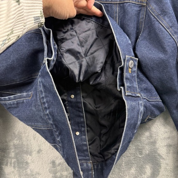 Vtg Womens Ralph Lauren Denim Jeans Jacket Quilt Lined Cotton Blue M EUC - Picture 9 of 11